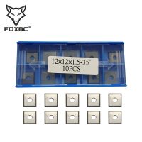 FOXBC 10pcs Square Carbide Inserts Blades 12x12x1.5mm เครื่องตัดทดแทนสําหรับงานไม้หัวกบเกลียวเกลียว