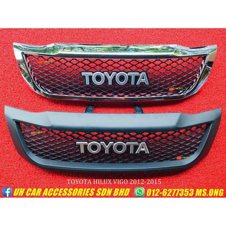 TOYOTA HILUX VIGO 20122015 FRONT GRILL V2 GRILLE Lazada
