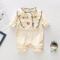 Lace New Born Unisex Bodysuits &amp; One-Pieces ฤดูใบไม้ผลิฤดูใบไม้ร่วงน่ารักถัก Romper ทารกแรกเกิดแขนยาวผ้าฝ้าย Romper