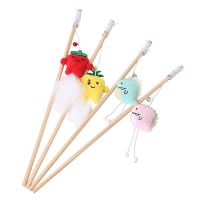 【CW】 Wood Wand Pepper And Feather Teaser Interactive Cats Supplies