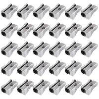 48 Pack Metal Mini Pencil Sharpeners Bulk Handheld Silver Single Hole Aluminum Alloy Handheld Sharpener Manual Pencil