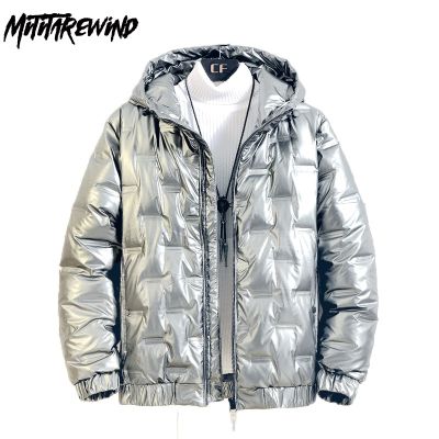ZZOOI -30 Degree Winter Bright Jacket Men Keep Warm White Duck Down Parka Thicken Coat Waterproof Windbreaker Men Clothing Down Jacket