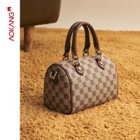 Female 2022 new aokang bag printing retro commuter ins aslant single shoulder ❦™▥