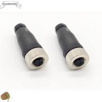 MAOLU500233906 2Pcs 12mm ครับ ขั้วต่อตัวเมีย 4พิน M12 ขั้วต่อเซ็นเซอร์ Unshiled ขั้วต่อแบบวงกลม อุปกรณ์สำหรับอุตสาหกรรม