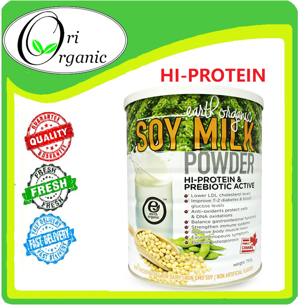 【CANADA NO SUGAR】 EARTH ORGANIC HIGH PROTEIN SOY MILK 750GM EXP 2024