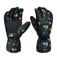 Unisex ฤดูหนาวถุงมือสโนว์บอร์ดกันน้ำสี Thermal Lined Skiing Mittens