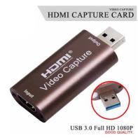 HDMi Video Capture Card USB 2.0 แคปเจอร์การ์ด รองรับภาพ Full HD 1080P (Color: Rose Gold)