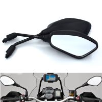 LEX☞กระจก Kaca Spion Motor ด้านซ้ายและขวา10มม. สีดำสำหรับ BMW F800GS F800R F800GT F800ST F800S F650GS F700GS