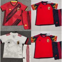 Ready Stock 22/23 Belgium Home Childrens Wear Sports Leisure Sports Football Jersey T-Shirt Shirt Shorts Suit 16-28