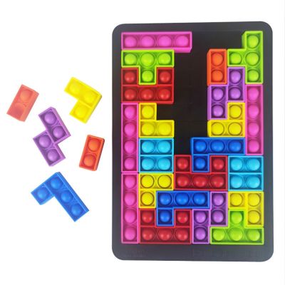 【LZ】☄♦  Press it НЕЗАДАЧА Toy Push Bubble Jigsaw Puzzle Simple Dimple Antistress Toys Silicone Board Game Decompression Christmas тетрис