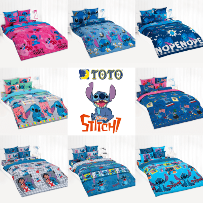 TOTO ชุดผ้าปูที่นอน (ไม่รวมผ้านวม) 3.5ฟุต 5ฟุต 6ฟุต สติช Stitch (เลือกสินค้าที่ตัวเลือก) #TOTAL โตโต้ ผ้าปู ผ้าปูที่นอน ผ้าปูเตียง สติทช์