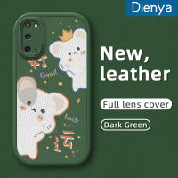 Dienya เคสสำหรับ Samsung S20 S20 S20 FE บวก S20อัลตร้าเคสเคสใส่โทรศัพท์หนังดีไซน์ใหม่ซิลิโคนนิ่มป้องกันการตกพร้อมเคสป้องกันกล้องเลนส์คลุมทั้งหมด