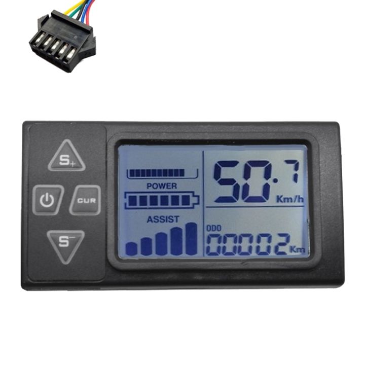 1-piece-24v-60v-s861-lcd-ebike-display-dashboard-easy-install-fit-for-electric-bike-bldc-controller-control-panel-sm-plug-5pin