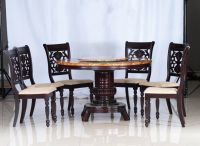 FURNITURE ชุดโต๊ะอาหาร KENTON 130 Cm// MODEL: DS-M618-C07 ดีไซน์สวยหรู สไตล์เกาหลี โต๊ะหน้าหินอ่อน 6 ที่นั่ง สินค้ายอดนิยมขายดี แข็งแรงทนทาน ขนาด 130x80x76 Cm