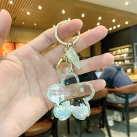 New Creative Cherry Blossoms Shape Keychains For Women Couples Boutique Star Bag Pendant Gift For Best Friend Accessories 2022