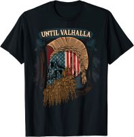JHPKJUntil Valhalla Vi king US Flag Vintage Shirt-Til Valhalla Men T-Shirt Short Sleeve Casual Cotton O-Neck Summer T Shirts 4XL 5XL 6XL