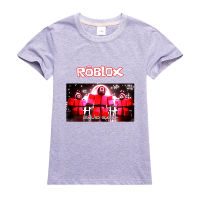 Ro Bloxs เสื้อแขนยาวเด็กผู้หญิงเด็กผู้ชาย,เสื้อยืดผ้าฝ้ายการ์ตูนแขนสั้นเสื้อผ้าเด็กในฤดูร้อนที่น่ารัก0000