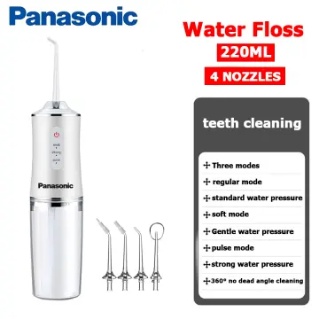  Panasonic Professional Cordless Water Flosser for Dental,  Bridge and Orthodontic Care, Portable Oral Irrigator with Ultrasonic  Cleaning – EW1511W (White)