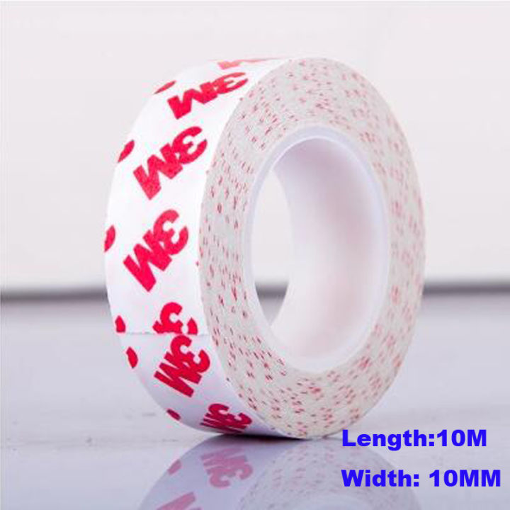 Good Quality 2PCSLot 10m*10mm High Viscosity Adhesive Tape Double Sided Adhesive Tape Scotch Tape