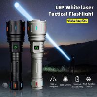 Aluminum Alloy LEP Bulb 30W White Laser Bright Light Outdoor Long-Range USB-C Rechargeable Flashlight