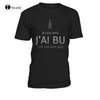 T-Shirt  Homme  Humour Alcool Apéro Je Suis Venu, JAi Bu, JMe Souviens  Tee Shirt Custom aldult Teen unisex unisex