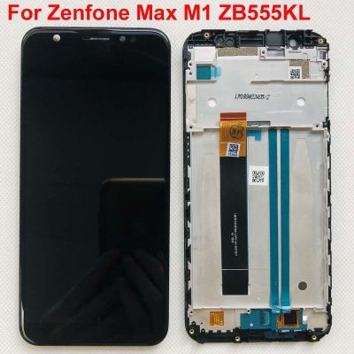 5.5 สำหรับ Asus Zenfone Max M1 Zb555kl แผงจอแสดงผล Lcd หน้าจอสัมผัสชุดประกอบเซ็นเซอร์ติดกระจก Digitizer อะไหล่เฟรม