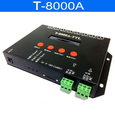 LED 2048พิกเซล T-8000A SD CardAPA102หลายฟังก์ชั่นเต็มรูปแบบสีซิงโครไนซ์ Controller SK6812 WS2812B WS2811 SK9822