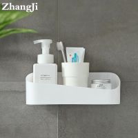 【CC】 ZhangJi No Traceless Wall-mounted Shelf Rack Holder Adhesive Storage Accessory