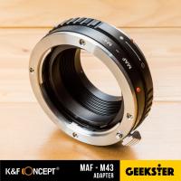 K&amp;F MAF-M43 Adapter แปลงเลนส์ Minolta AF / Minolta A เพื่อเอามาใส่กล้อง Olympus และ Panasonic Mirrorless  ( Lens mount adapter Mount MAF For Olympus and Panasonic Lumix ) ( เมาท์แปลง อแดปเตอร์ ) ( MAF-M43 / MAF-M4/3 ) ( MAF M43 / MAF M4/3 ) ( Geekster )