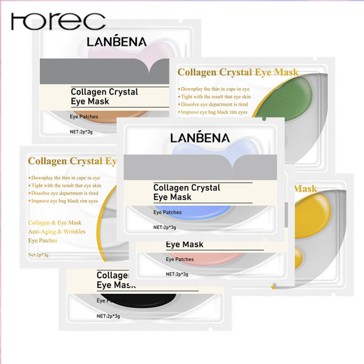 horec-แผ่นมาส์กใต้ตา-มาร์คใต้ตา-lanbena-collagen-crystal-eye-mask-บำรุงรอบดวงตา-มาส์กตา-มาส์กใต้ตา-ลดใต้ตาดำคล้ำ-ถุงใต้ตา