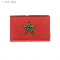 ✷✸ Morocco Flag Embroidered Patches for Clothing Backpack Cap Tactical Patch Badge Hook Loop Armband Applique