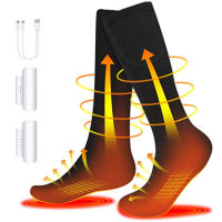 Women Men Electric Heated Skiing Socks Rechargeable Battery Powered Heating Winter Warm Electric Heated Cycling Ski Long Socks