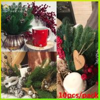 VHGG 10pcs Wedding Decorations Ornament Party Supplies Xmas Tree Decoration Pine Branches Artificial Plants Christmas Decor