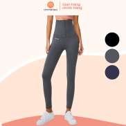 Quần legging thể thao nữ tập gym, yoga AMI MEDEA phối nịt bụng, thon eo