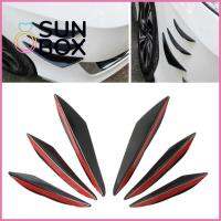 SUN BOX สติกเกอร์ติดรถ ขอบกันชนหน้ารถ ชิ้นส่วนภายนอกอาคาร เอบีเอสเอบีเอส รถสปอยเลอร์ Canard สากลสากลสากล ดูคาร์บอนไฟเบอร์ ตัวแยกร่างกาย รถสำหรับรถ