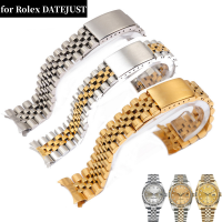 สายสแตนเลสสำหรับ Rolex DATEJUST โลหะโค้ง End สายหรูหราสร้อยข้อมือนาฬิกาวงอุปกรณ์เสริม13171819202122มิลลิเมตร