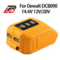 แหล่งพลังงาน USB สำหรับ Dewalt DCB090 14.4โวลต์12โวลต์20โวลต์ Max เครื่องมือไฟฟ้าไร้สายลิเธียมไอออนแบตเตอรี่ USB อะแดปเตอร์แปลงแหล่งจ่ายไฟ