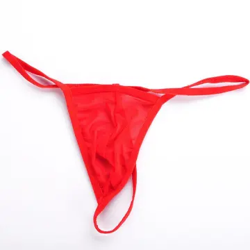 Mens Sissy Underwear Lace Thong Enhance Pouch Bikini Hollow Out