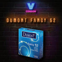 ถุงยางอนามัย ดูเร็กซ์ DUMONT รุ่น FANCY  ขนาด 52 มม 1 กล่อง บรรจุ 3 ชิ้น