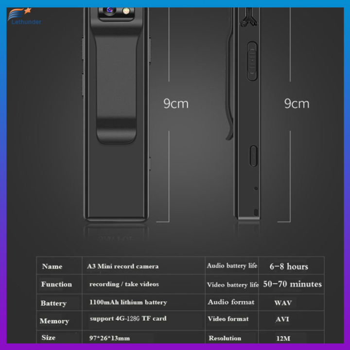 z3มินิกล้องดิจิตอล-hd-ไฟฉายไมโครแคมแม่เหล็กร่างกายกล้องตรวจจับการเคลื่อนไหวห่วงบันทึกกล้องวีดีโอ