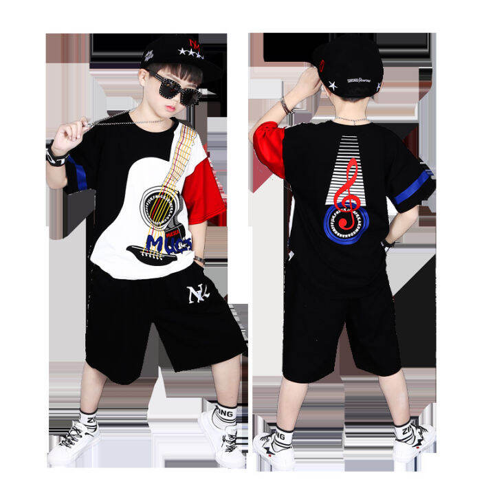 summer-new-children-go-out-clothes-baby-boy-cartoon-0-collar-drink-t-shirt-shorts-2-piece-set-baby-clothes-kids-fashion-toddler