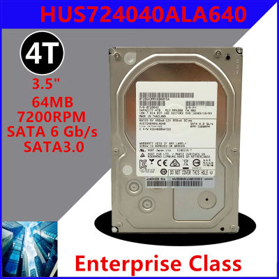 New Original HDD For Hgst 4TB 3.5" 7K4 SATA 6 Gbs 64MB 7200RPM For Internal HDD For Enterprise Class HDD For HUS724040ALA640