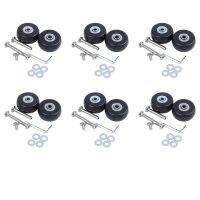 12 Sets of Luggage Suitcase Replacement Wheels Axles Deluxe Repair Tool OD 40mm