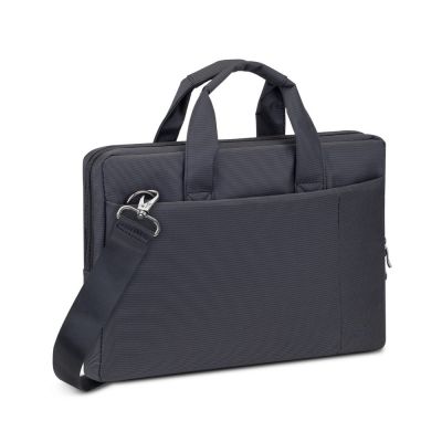 RIVACASE กระเป๋าสะพายใส่โน้ตบุ๊ค/MacBook ถอดสายได้ สีดำ (8221)