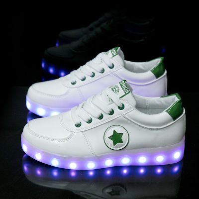 USB Charging Luminous Sneakers Kids Flashing Shoes for Ghost Dance Led Glowing Sneakers Shoes for Boys Girls Light Up Shoes
