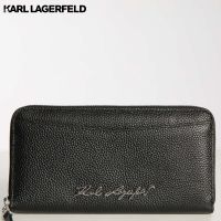 KARL LAGERFELD - K/PEBBLE LARGE ZIP WALLET 21WW3216 กระเป๋าสตางค์