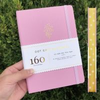 A5 Awakening Dot Grid Notebook Dotted Journal Pink Fabric Waterproof Hardcover 160GSM Bamboo Thick White Color Paper Note Books Pads