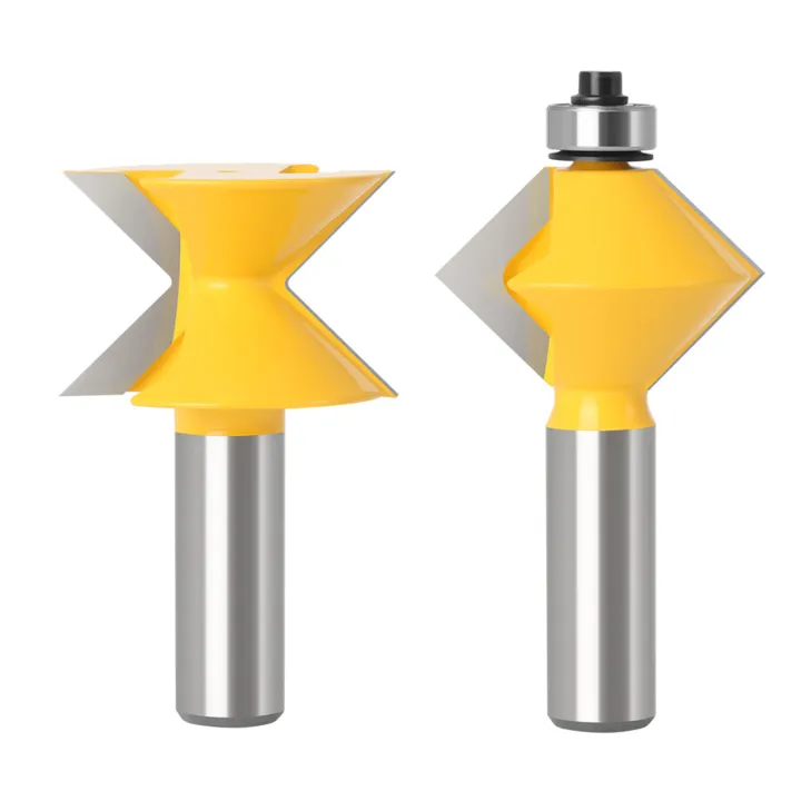 [youpinzg] 2pcs 1/2 Inch Shank 90° Mortise and Tenon Router Bit for