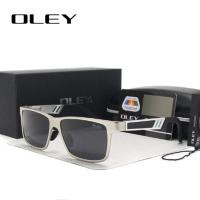 OLEY รุ่น Y5459 สี C02 แว่นตากันแดด แว่นกันแดด แว่นผู้ชาย แว่นผู้หญิง แว่นตา แฟชั่น เลนส์ โพลาไรซ์ 100% ป้องกันแสงรังสี UV400 ทนต่อการขีดข่วน น้ำหนักเบา พร้อม กล่องเก็บอย่างดี Polarized Sunglasses UV400 for Men Women New Fashion with box