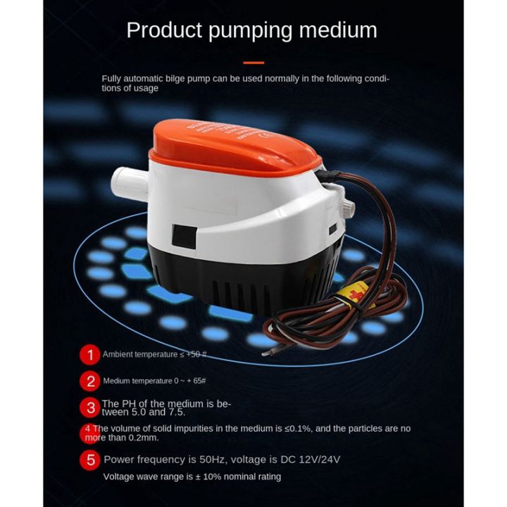 bilge-pump-fully-automatic-switch-electric-small-submersible-pump-750gph-big-flow-drainage-pump-multi-functional-energy-saving-environmental-12v-dc
